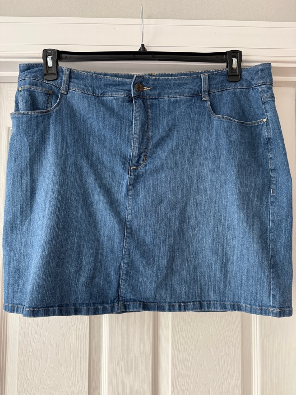 croft & barrow Medium Blue Denim Mini Skort